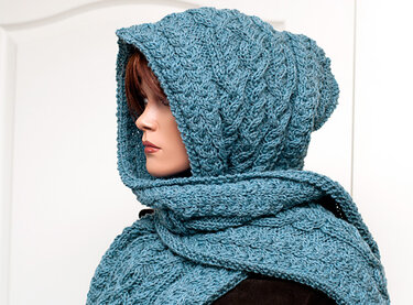 Kapuzenschal "Ingrid" - Stricken