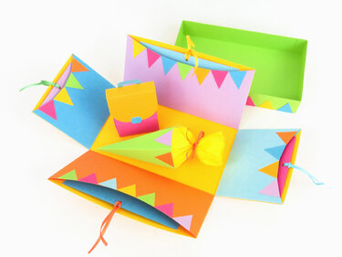 Explosionsbox – Einschulung – Bastelvorlagen mit Anleitung - Basteln