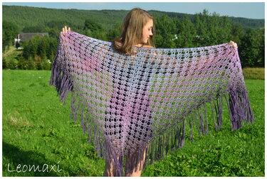 -  GWEN - Stola häkeln, Bobbelstola, Häkeltuch, Sommertuch, perfekt für einen Bobbel, Schultertuch