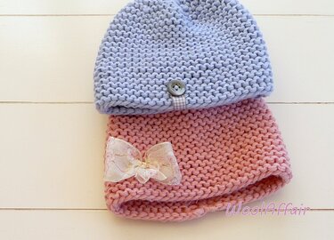 Strickanleitung - Grobstrick-Mütze Baby - Beanie - No.24