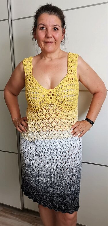 Häkelkleid "SUNRISE" - leicht an alle Größen anpassbar - Bild 7