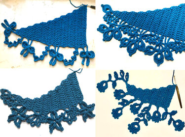 4 Dreieckstücher - Muster mit tollen Borten - Häkeln