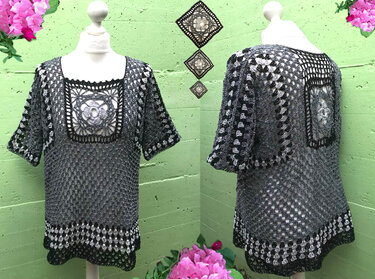 Shirt/ Tunika /Kleid  "FRAU MÜLLER" - Häkeln