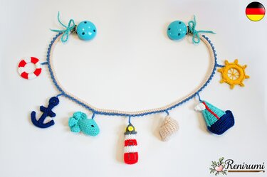 Häkelanleitung Kinderwagenkette Maritim