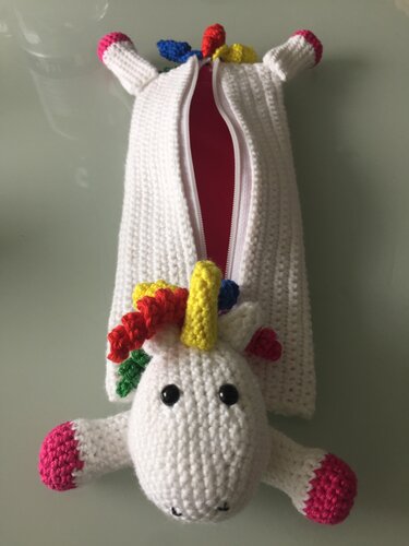 Einhorn Mäppchen - Häkeln