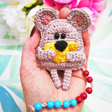 2 in 1 Set Käsemäuschen als Rechenhilfe - Häkeln