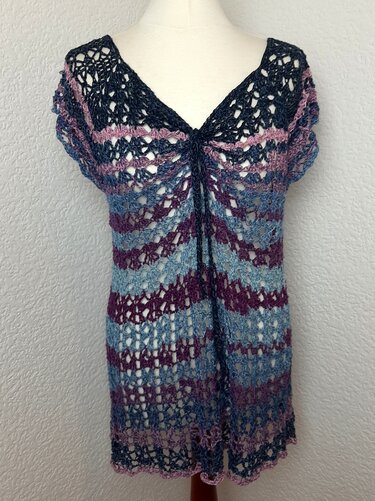 Sommer Tunika, Netzshirt "Liebesgeflüster", alle Größen - Häkeln