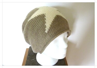 Baumwollbeanie mit Stern, Strickanleitung