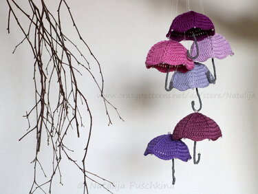 Herbs Deko - Regenschirm - Häkeln
