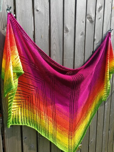 Strickanleitung "Summersplash" 5-eckiges Tuch