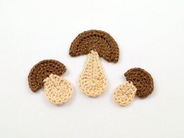 3 Steinpilze: Streudeko oder Applikation - Häkeln