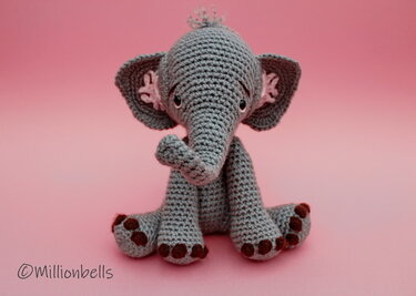 Baby Elephant Amigurumi PDF Crochet Pattern