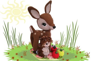 Deer and Hedgehog Pattern Amigurumi - Image 3