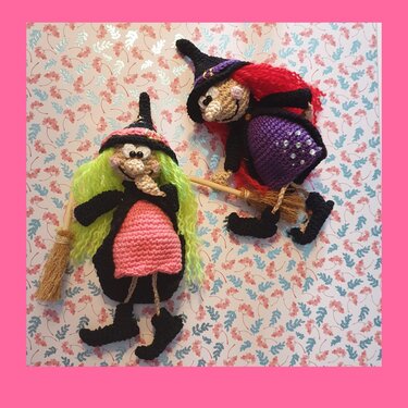 Halloween deko kleine hexe - Häkeln