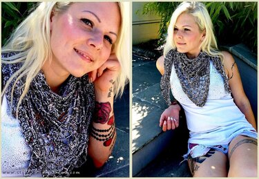 Crochet Pattern for a triangle shawl | 3-Eckstuch "Messiness"