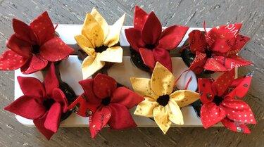 Geschenkverpackung " Christstern im Topf " - Nähen