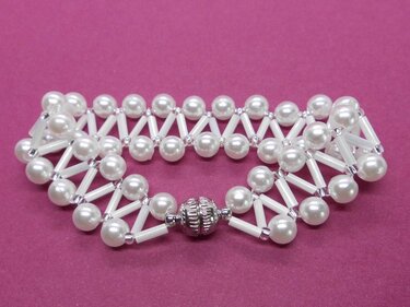 Perlen Armband Choker-Collier elegantes V-Design - Basteln