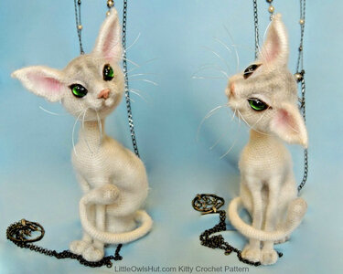 093 Crochet Pattern - Cat Mystery with wire frame - Amigurumi PDF file by Pertseva CP