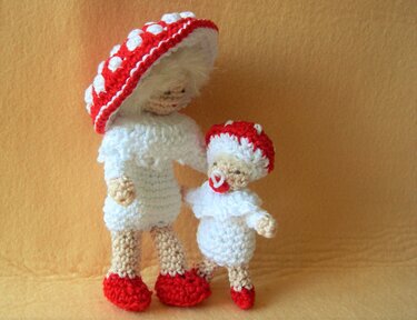 Häkelanleitung Blumenkind Fliegenpilz