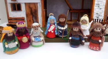 Strickanleitung - Krippenfiguren 9tlg.