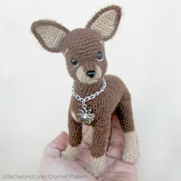 059 Crochet Pattern - Toy Terrier dog - PDF file Amigurumi by Chirkova CP