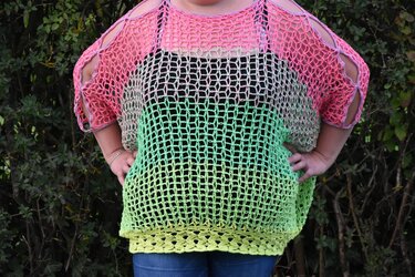 Seablue Flower - Netzshirt für Groß und Klein - Häkeln