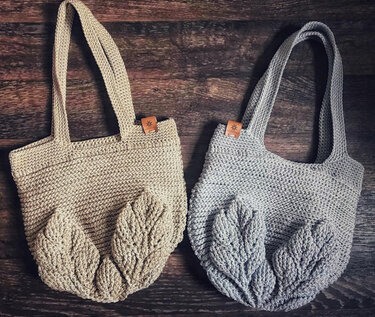 Blätter-Tasche Häkelanleitung