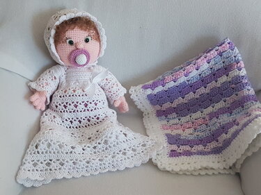 Häkelanleitung, Taufe Baby Emmi