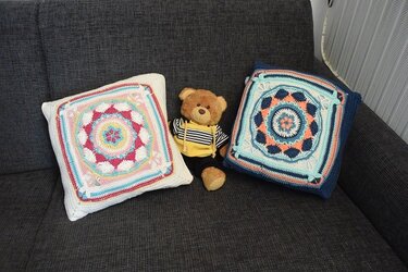 raffiniertes Mandala als Kissenbezug, gehäkelt - Häkeln