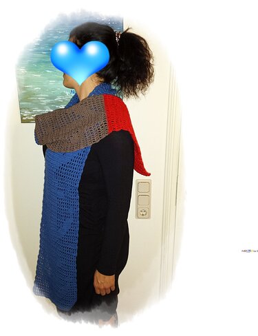 Schal mit Ankermuster "Norderney" - Bild 2