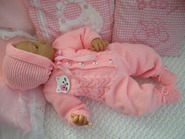 Strickanleitung Modell Kitty Gr. 50 3-teilig für Rebornbaby