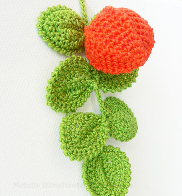 Herbstdeko "Physalis", Gr. ca. 3 cm - Häkeln