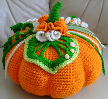 Kürbiskissen, Kissen, Herbstdeko, Helloween - Häkeln