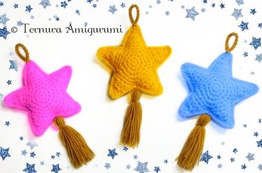 Star crochet pattern PDF ternura amigurumi english- deutsch- dutch