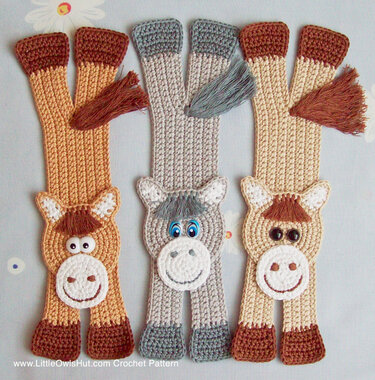 031 Crochet Pattern - HorsE-Bookmark or decor - Amigurumi PDF file by Zabelina CP