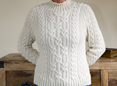 Zopfmuster-Pullover "Svenja" - Stricken
