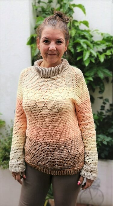 Häkelpulli "BREEZE"  - RVO für alle Größen geeignet - Häkeln