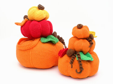 Pumpkin Stack - Doorstop or Fall Decoration - Crochet Pattern