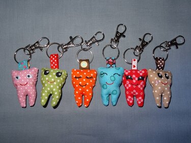 Zahn Kissen und Anhänger ITH Stickdatei - Sticken