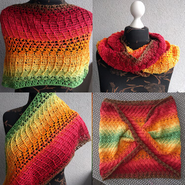 Amo´s Herbstlaub Loop/Möbius Eine Anleitung-zwei Möglichkeiten - Häkeln