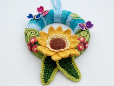 Häkelanleitung Türkranz / Sommerkranz "Sommerzeit"