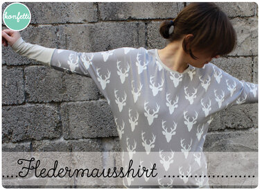 Fledermausshirt Gr. 34-52 Schnitt + Anleitung
