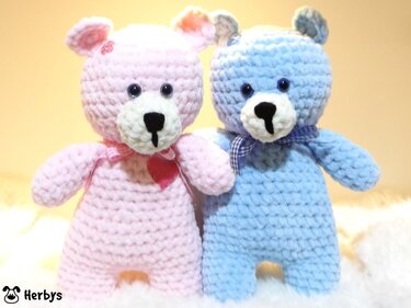 Häkelanleitung "Kuschel - Bärli"