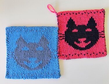 Strickanleitung "Spültuch Katze" in Double Face