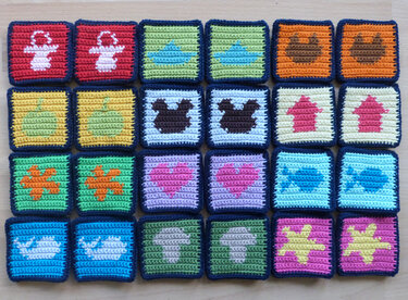 Häkelanleitung für ein Merkspiel "Memory"