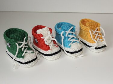 Strickanleitung Baby-Turnschuhe, Booties in 2 Größen - Bild 3
