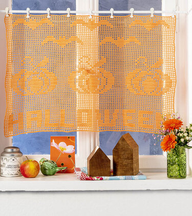 Gardine Happy Halloween häkeln