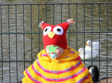 Teebeutel-Mütze "Eule" Eulenmütze Mütze Teebeutelmütze häkeln gehäkelt