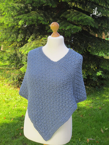 Strickanleitung Poncho Blue Jeans
