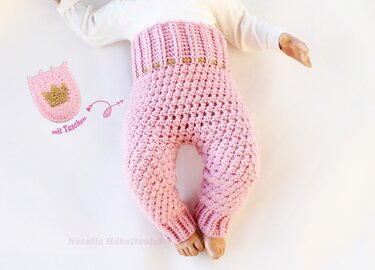 Pumphose mit Sternchenmuster und Taschen